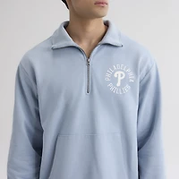 Men's Fanatics Sky Blue Philadelphia Phillies Iconic Terry Quarter-Zip Sweatshirt