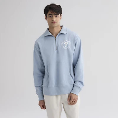 Men's Fanatics Sky Blue Philadelphia Phillies Iconic Terry Quarter-Zip Sweatshirt