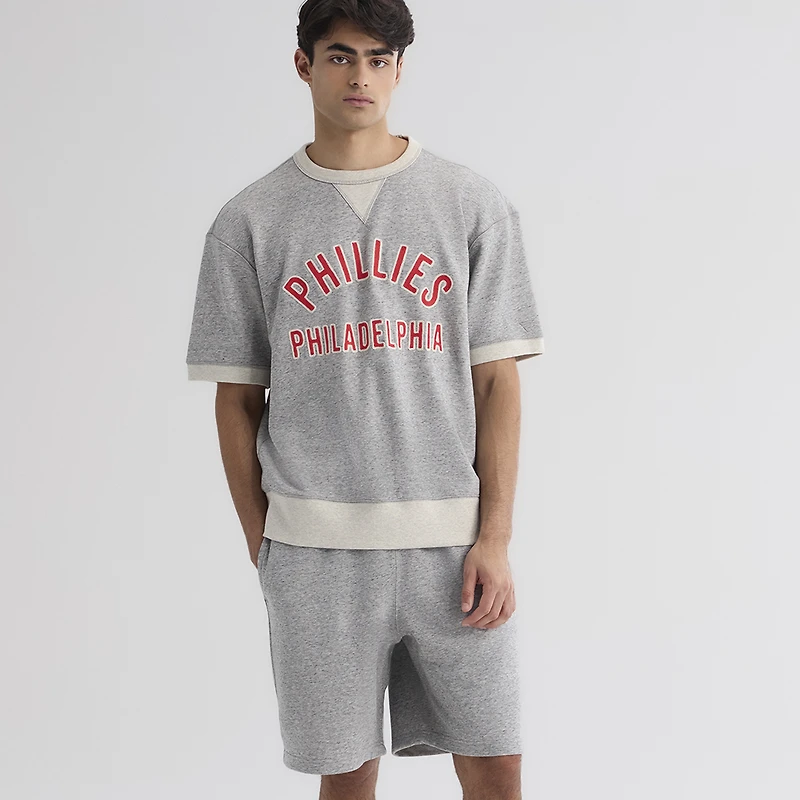 Short d'échauffement Fanatics Bisque Philadelphia Phillies Iconic Terry pour homme