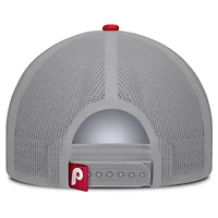 Casquette ajustable en mousse à cadre en A pour homme, blanche et rouge, des Philadelphia Phillies
