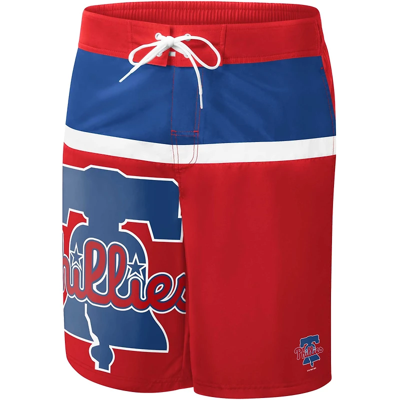 Short de bain Sea Wind G-III Sports by Carl Banks rouge des Phillies Philadelphie pour homme