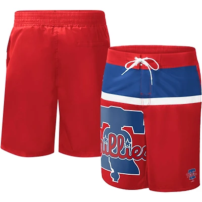 Short de bain Sea Wind G-III Sports by Carl Banks rouge des Phillies Philadelphie pour homme