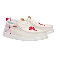 Men's Hey Dude White Philadelphia Phillies Wally Casual Slip On Shoes