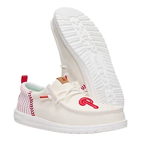 Chaussures décontractées à enfiler Hey Dude blanches Philadelphia Phillies Wally pour hommes