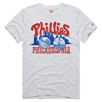 T-shirt homme Homage Ash Philadelphia Phillies Tri-Blend Hyperlocal