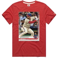 T-shirt rouge pour homme « Hommage à Bryce Harper » des Philadelphia Phillies 2019 Topps Baseball Card Player