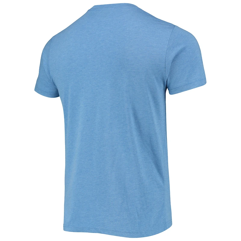 T-shirt triple mélange Homage Light Blue Philadelphia Phillies Veterans Stadium pour homme