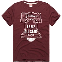 Men's Homage  Wine Philadelphia Phillies Hyper Local Refresh T-Shirt