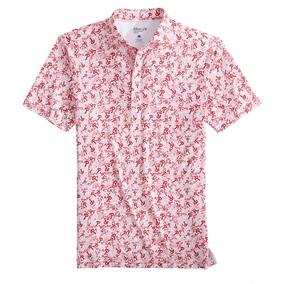 Polo de performance blanc à imprimé intégral des Philadelphia Phillies pour homme Johnnie-O