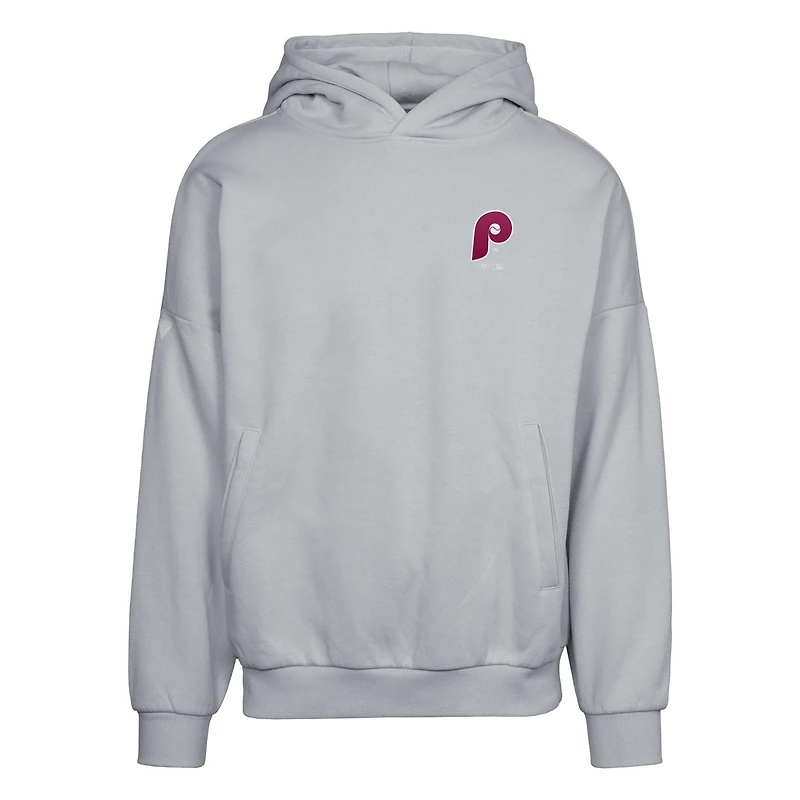 Men's Levelwear  Gray Philadelphia Phillies Contact Pro Card Pullover Hoodie