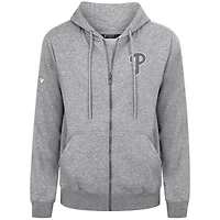 Sweat à capuche zippé gris pour homme Levelwear Philadelphia Phillies Podium Banner Arch