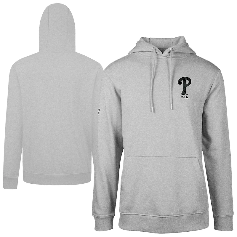 Men's Levelwear Gray Philadelphia Phillies Podium Digital Camo Pullover Hoodie
