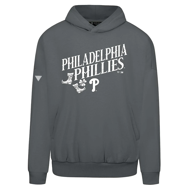 Sweat à capuche gris Philadelphia Phillies St. Patrick's Day pour homme Levelwear