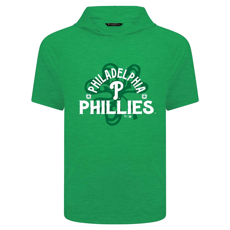 T-shirt à capuche manches courtes et pour homme Levelwear Green Philadelphia Phillies St. Patrick's Day Phase Shamrock