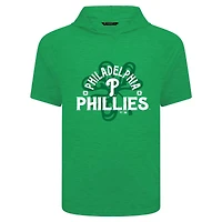 T-shirt à capuche manches courtes et pour homme Levelwear Green Philadelphia Phillies St. Patrick's Day Phase Shamrock