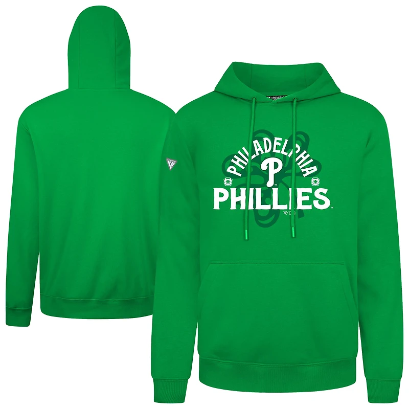 Men's Levelwear Philadelphia Phillies St. Patrick's Day Podium Shamrock Pullover Hoodie