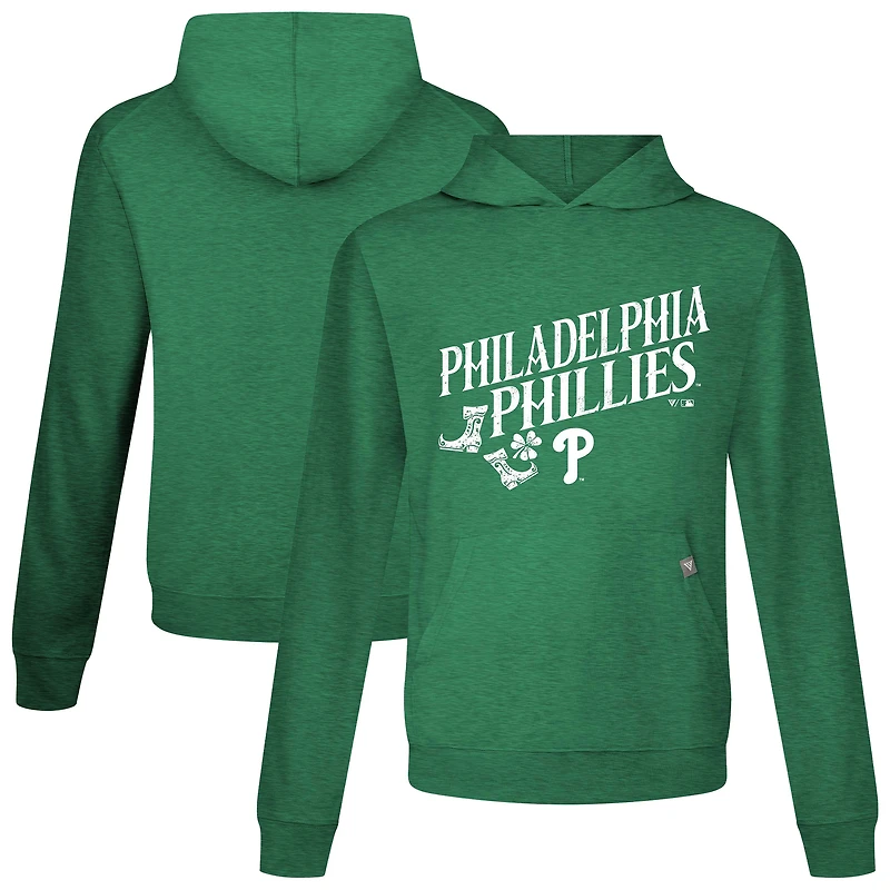 Men's Levelwear Green Philadelphia Phillies St. Patrick's Day Relay Boots Pullover Hoodie