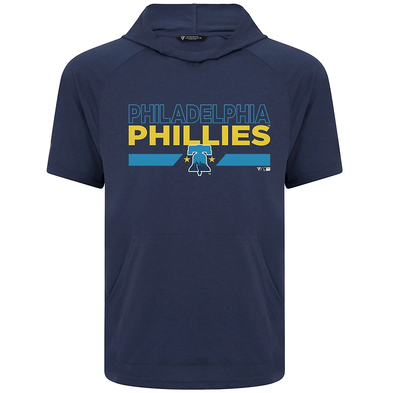 T-shirt à capuche bleu marine pour homme Levelwear des Philadelphia Phillies City Connect Phase No Hitter