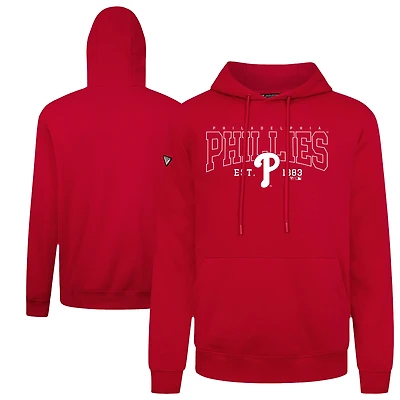 Sweat à capuche rouge Levelwear pour homme des Philadelphia Phillies Accolade Podium Textbook
