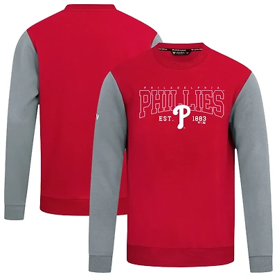 Men's Levelwear Red Philadelphia Phillies Accolade Ultimate Textbook Pullover Sweatshirt