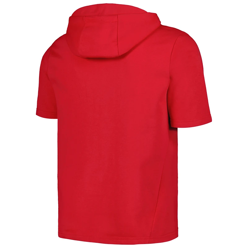 Sweat à capuche rouge manches courtes et entièrement zippé Levelwear pour hommes des Phillies de Philadelphie
