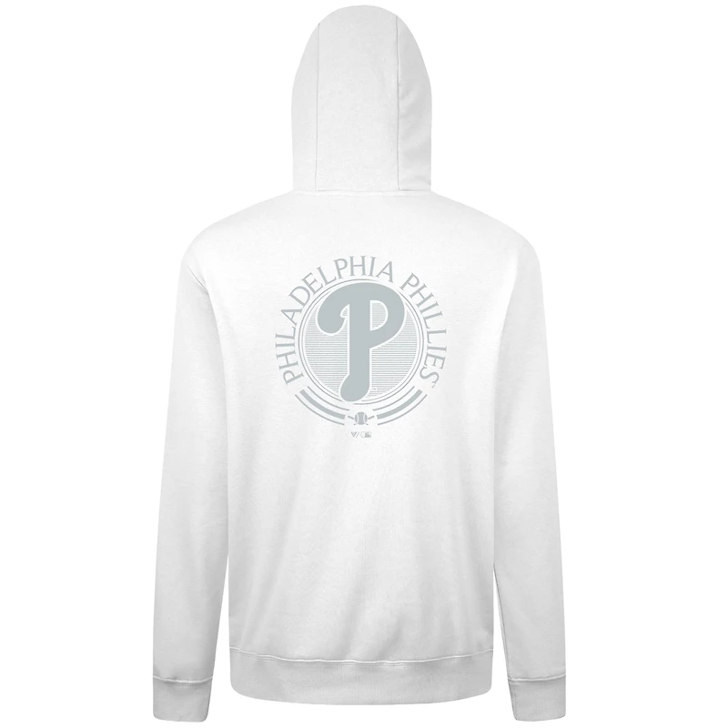 Men's Levelwear White Philadelphia Phillies Podium Grain Pullover Hoodie