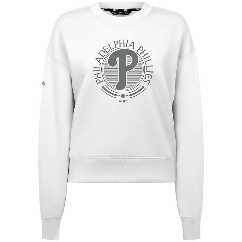 Men's Levelwear White Philadelphia Phillies Sponge Pullover Sweatshirt