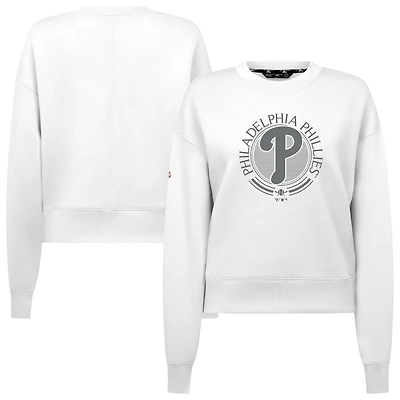 Men's Levelwear White Philadelphia Phillies Sponge Pullover Sweatshirt