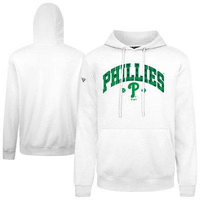 Sweat à capuche carreaux Podium de la Saint-Patrick des Philadelphia Phillies pour homme Levelwear blanc