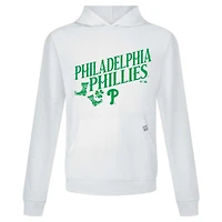 Men's Levelwear White Philadelphia Phillies St. Patrick's Day Relay Boots Pullover Hoodie