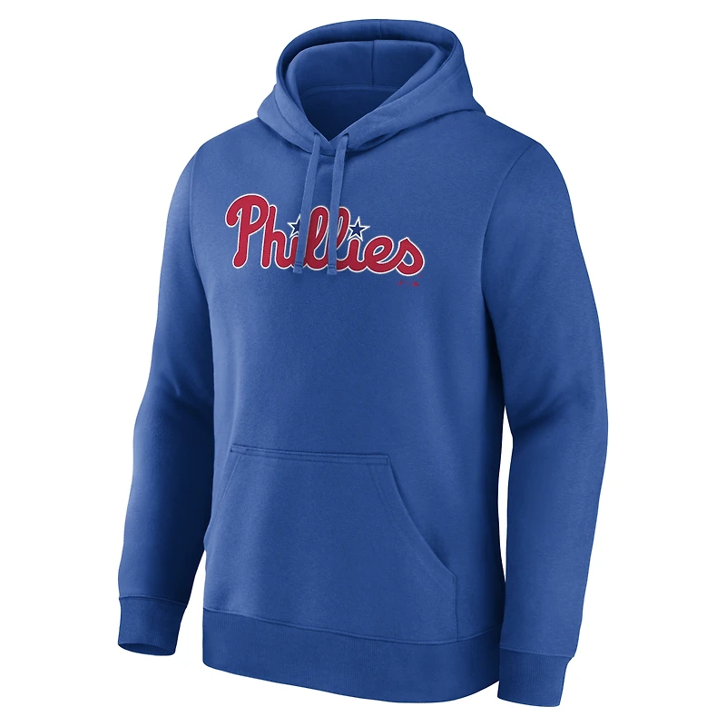 Men's Logo Athletic Royal Philadelphia Phillies Wordmark Hoodie