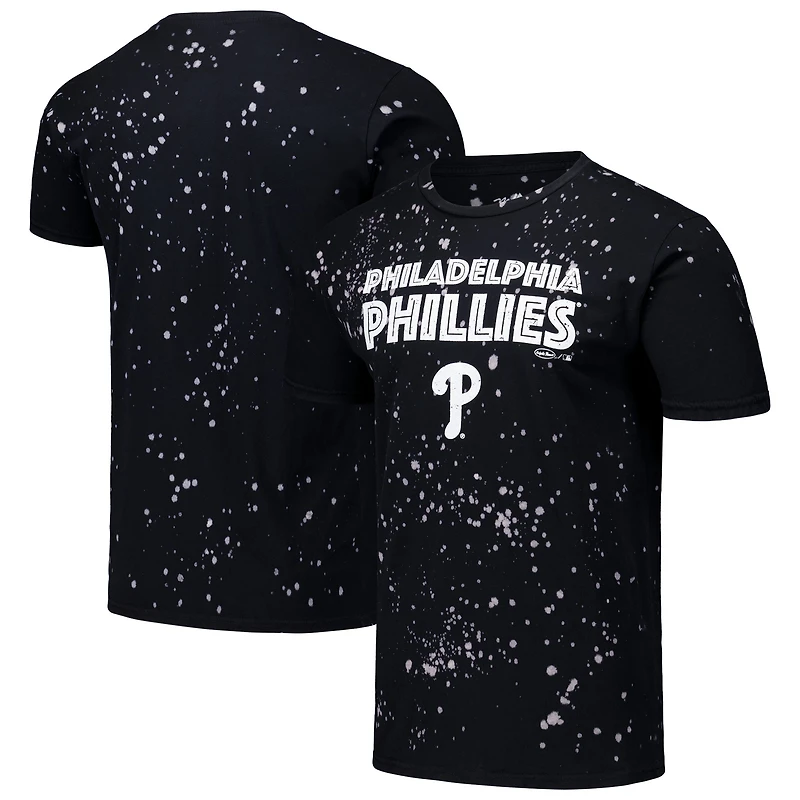 T-shirt Majestic Threads pour hommes, noir/blanc, éclaboussures des Phillies de Philadelphie