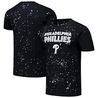 T-shirt Majestic Threads pour hommes, noir/blanc, éclaboussures des Phillies de Philadelphie