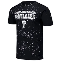 T-shirt Majestic Threads pour hommes, noir/blanc, éclaboussures des Phillies de Philadelphie
