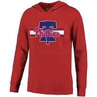 Sweat à capuche léger pour homme Majestic Threads Bryce Harper rouge des Philadelphia Phillies avec nom et numéro