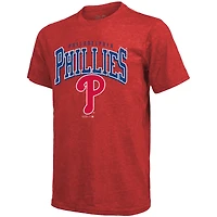 T-shirt Majestic Threads Bryce Harper rouge pour homme avec nom et numéro des Philadelphia Phillies
