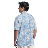 Chemise boutonnée en lin bleu Margaritaville pour homme, motif Philadelphia Phillies