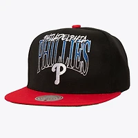 Casquette snapback noire Rise Up des Philadelphia Phillies de Mitchell & Ness pour homme