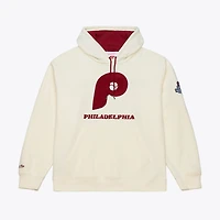 Sweat à capuche classique en polaire crème des Phillies de Philadelphie pour homme Mitchell & Ness