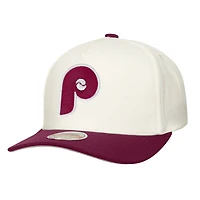 Casquette Mitchell & Ness crème pour homme, motif Philadelphia Phillies, extensible et snapback