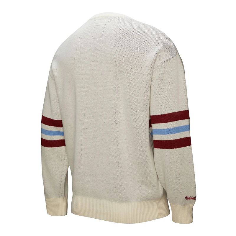 Pull rétro pour homme Mitchell & Ness crème Philadelphia Phillies