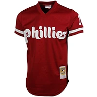Maillot d'entraînement au bâton en maille Mitchell & Ness Darren Daulton pour hommes, rouge des Phillies de Philadelphie Cooperstown
