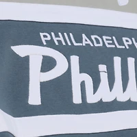 Sweat à capuche Mitchell & Ness gris pour homme, collection Cooperstown des Phillies de Philadelphie, modèle « Orage » (entraîneur-chef).