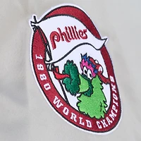 Men's Mitchell & Ness  Gray Philadelphia Phillies Thunderstorm Head Coach Lightweight Satin Full-Snap Jacket