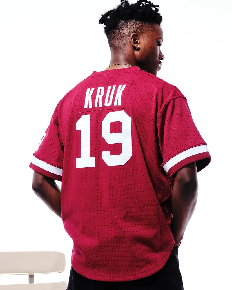 Maillot d'entraînement au bâton Mitchell & Ness John Kruk bordeaux Philadelphia Phillies, grande taille, collection Cooperstown, pour homme