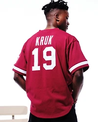 Maillot d'entraînement au bâton Mitchell & Ness John Kruk bordeaux Philadelphia Phillies, grande taille, collection Cooperstown, pour homme
