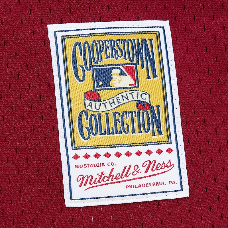 Men's Mitchell & Ness John Kruk Burgundy Philadelphia Phillies Big Tall Cooperstown Collection Mesh Batting Practice Jersey