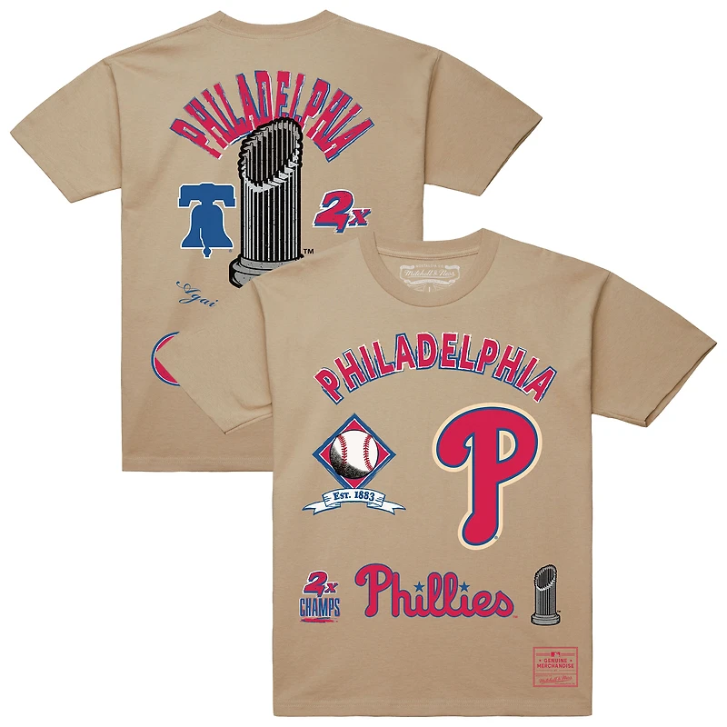 T-shirt Mitchell & Ness kaki Philadelphia Phillies Legacy Defined pour homme
