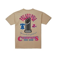 Men's Mitchell & Ness  Khaki Philadelphia Phillies Legacy Defined T-Shirt