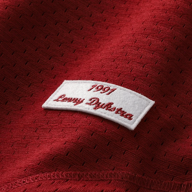 Maillot d'entraînement authentique Mitchell & Ness Lenny Dykstra rouge écarlate des Phillies de Philadelphie pour homme